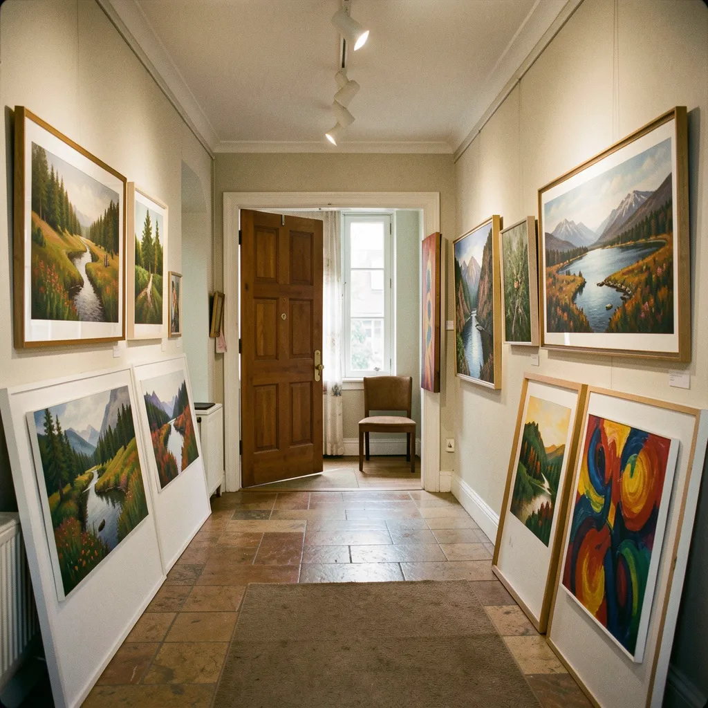 Art arrangement showcase